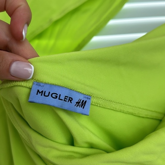 Mugler Off-Shoulder Green Dress - Picture 4 of 5